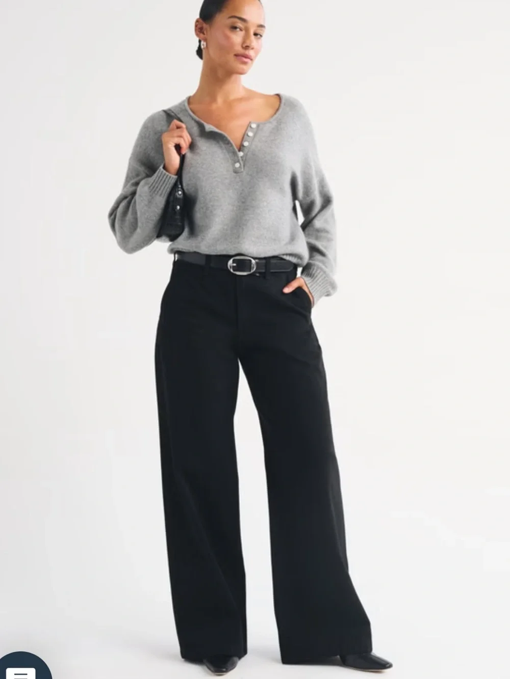 Abercrombie (Curve Love) Black High Rise Loose Women's Jeans